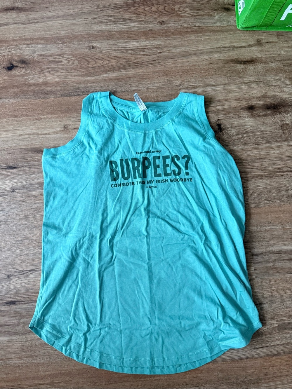 Women’s Teal Graphic Sleeveless Tank Top - BURPEES?